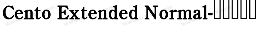 Cento Extended Normal字体转换